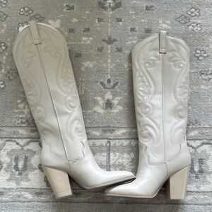 Steve Madden Cream Western Boots